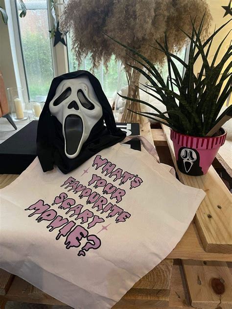 Scary Movie Tote Bag Ghostface Bag Scream Tote Bag Horror Etsy