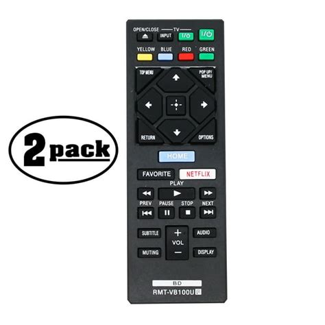 2-Pack Replacement BDP-S6500 Remote Control for Sony Blu-ray Disc ...