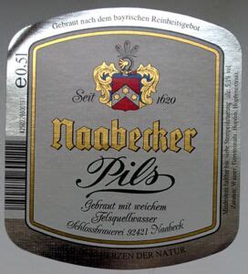 Drink Label Naabecker Pils Schlo Brauerei Naabeck Germany Federal