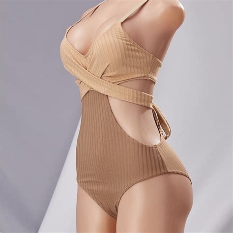 Only Swim Fans Swim Nwt Ribbed Two Tone Nude Adjustable One Piece Swimsuit Sizes Sxl Poshmark