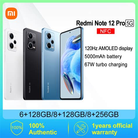 Redmi Note 12 Pro 5G 8 128GB 8 1256GB Global Version In 1 Year