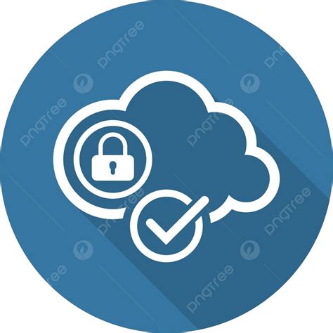 Cloud Security Icon Flat Design Business Internet Information Vector