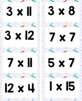 Multiplication Facts Bingo Game By Xylina Moctezuma TPT