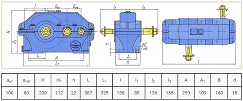 Редуктор 1Ц2У-100-40 і Ц2В-100-40 горизонтальний циліндричний ...