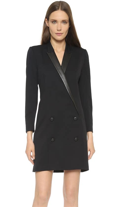 Lyst - The Kooples Coat Shaped Dress - Black in Black