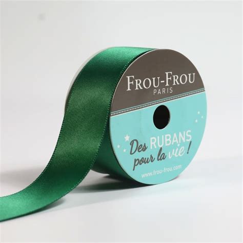 Bobinette Frou Frou 5 M X 25 Mm Satin Double Face Emeraude