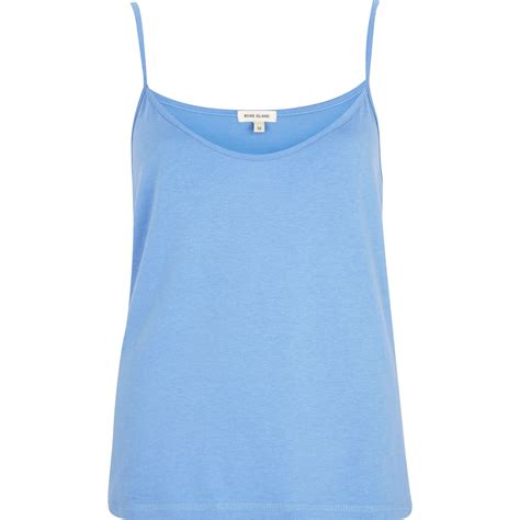 River Island Light Blue Cami Top In Blue Lyst