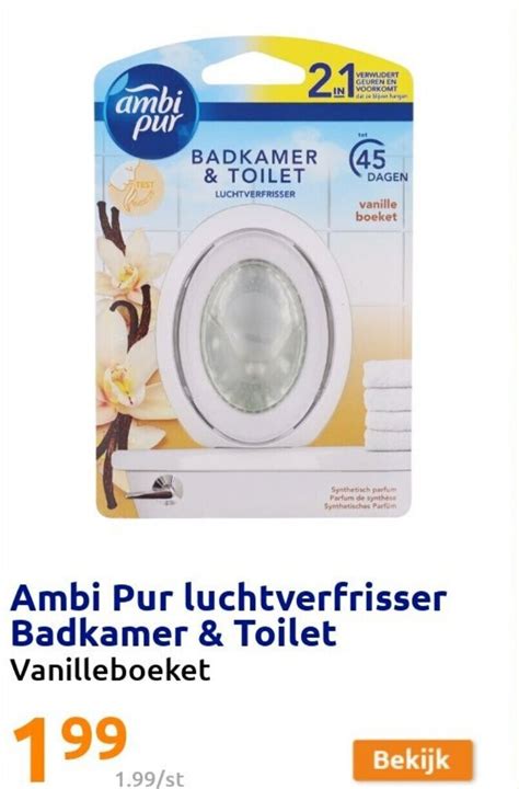 Ambi Pur Luchtverfrisser Badkamer Toilet Vanilleboeket Promotie Bij