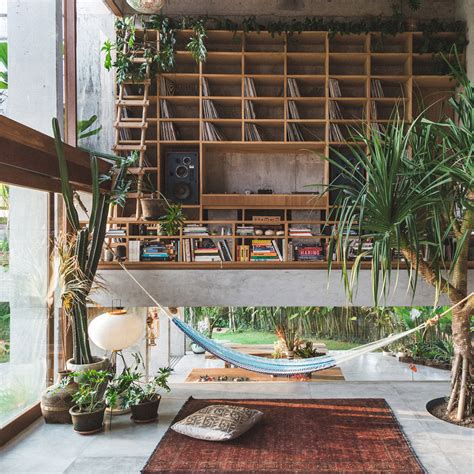 Multiple Mezzanines Are Connected By An Open Stair In Jakarta House