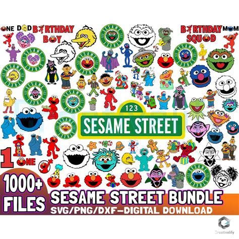 1000 Files Sesame Street SVG Bundle CreativeLify