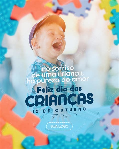 Feliz Dia das Crianças Social Media PSD Editável download Designi