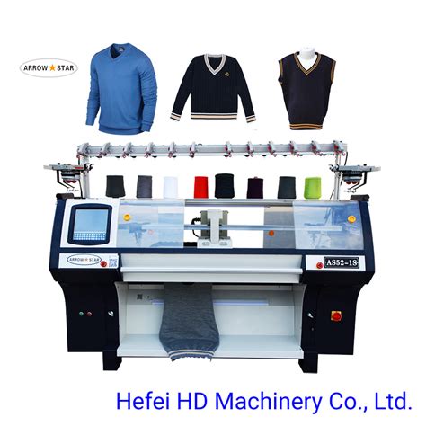 Fully Computerized Sweater Cardigan Jersey Weaving Machine China Flat