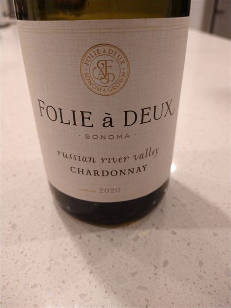 Folie Deux Chardonnay Russian River Valley Usa California