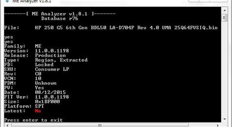 ME Analyzer (Intel Engine Firmware Analysis Tool) - AliSaler.com