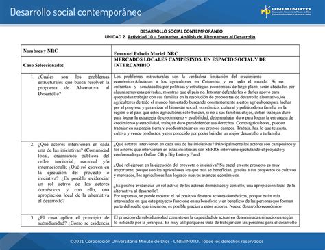 Uni Act Ana Alt Des Pratica De Responsabilidad Social Desarrollo