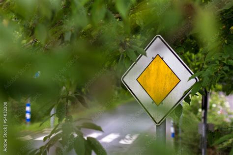 Right Of Way Sign Germany Stock Photo Adobe Stock