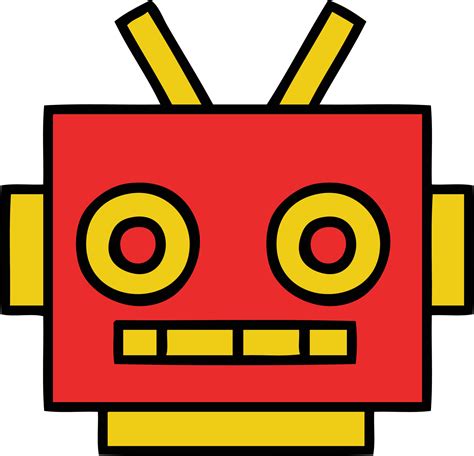 cute cartoon robot head 8329326 Vector Art at Vecteezy