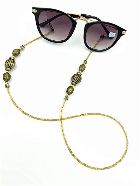 Women Fashion Vintage Jewelry Beaded Eyeglass Chain Sunglasses Reading