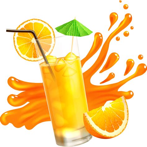 Orange Juice Glass Cartoon