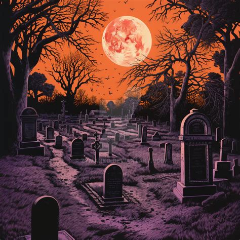 Midnight Graveyard Under The Moon By Zymanko On Deviantart