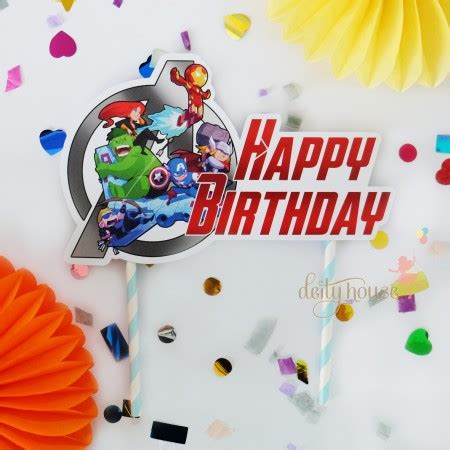 Cake Topper Avengers Animated Deity House