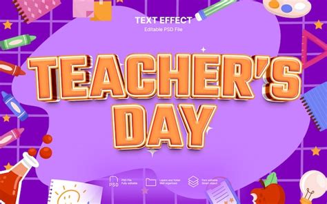 Teacher Day Text Effect Psd 14 000 High Quality Free Psd Templates