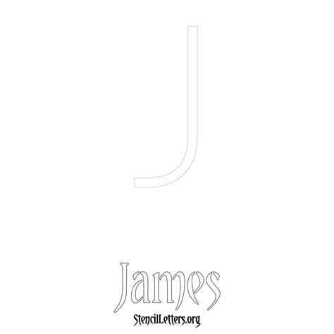 james  printable  stencils   unique typography styles