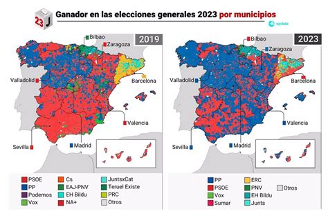 Mapa de resultado de las elecciones generales 2023 quién ha ganado