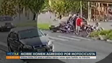 Meio Dia Paraná Maringá Morre homem agredido por motociclista em