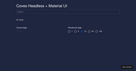 Coveo Headless React Material Ui Example Codesandbox