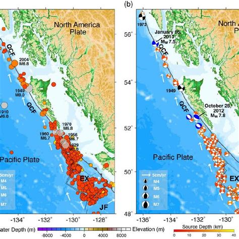 Fig. S1 . Regional historical seismicity maps: (a) USGS/NEIC catalog ...