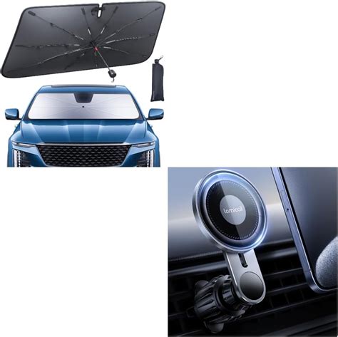 Amazon Lamicall Car Windshield Sun Shade Umbrella And MagSafe Car