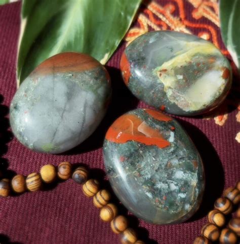 Sage Goddess Heal And Relieve African Bloodstone Palm Stone