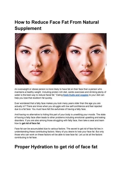 How To Reduce Face Fat From Natural Supp How To Reduce Face Fat From