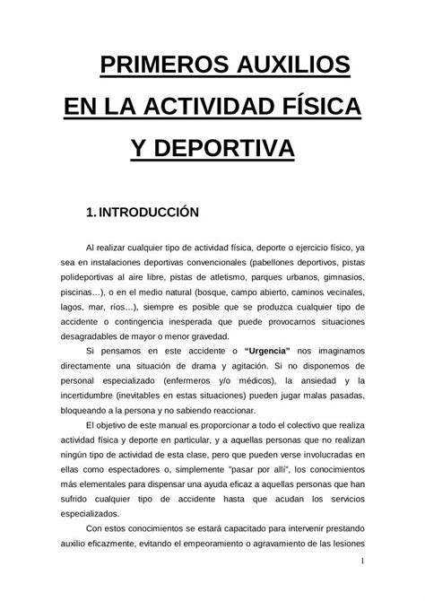 Pdf Primeros Auxilios Bach Primeros Auxilios En La Actividad F Sica