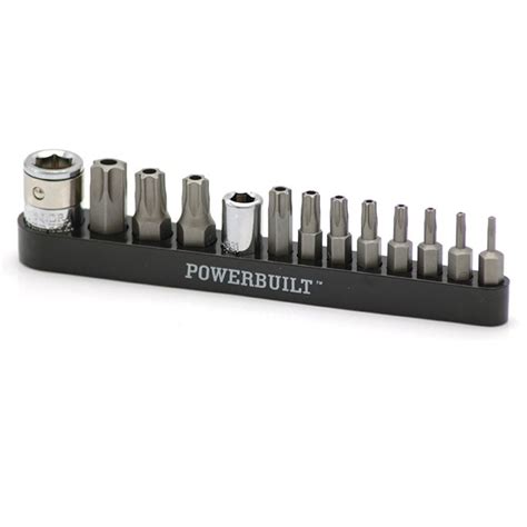 13pc Tamper Proof Torx Bit Set Power Built Tools