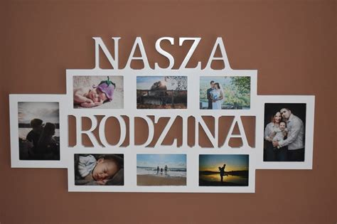 Multirama drewniana ramka na zdjęcia z napisem Nasza Rodzina Arena pl