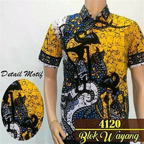 Jual KEMEJA BATIK MOTIF WAYANG PANDAWA Shopee Indonesia