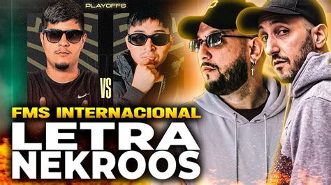 ESPECTACULAR PIEZAS Y NOULT REACCIONAN A NEKROOS VS LETRA FMS