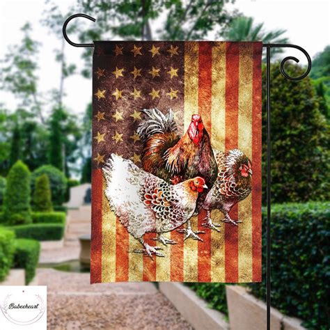 Happy Independence Day Flag Th Of July Chicken Farmer Flag America