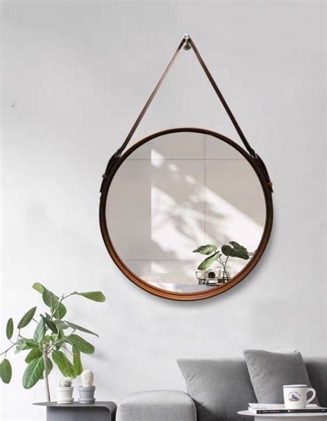 LARENS Industrial Round Wall Mirror Furniture Home Living Home