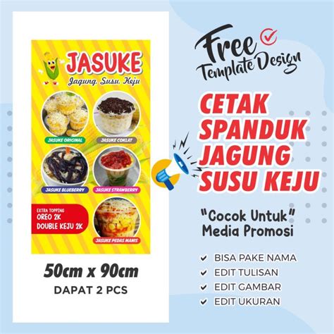 Banner Spanduk Jasuke Dapat Lembar X Cm Bisa Di Edit Lazada