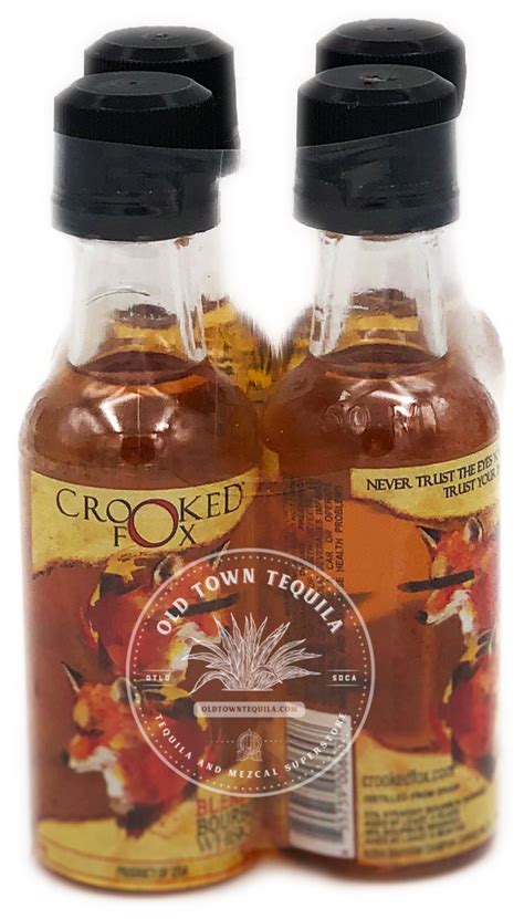 Crooked Fox Blended Bourbon Whiskey 4x 50ml Old Town Tequila