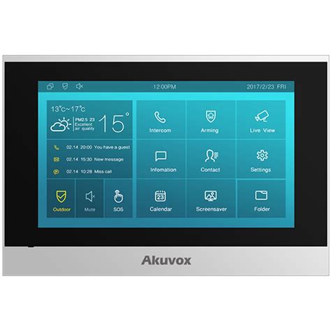 Akuvox Linux Indoor Monitor C Se Tiandy Cyprus Official Distributor