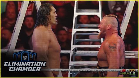 The Great Khali Vs Brock Lesnar Tlc Match Wwe Elimination Chamber