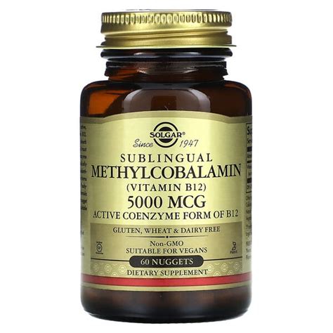 Solgar Sublingual Methylcobalamin Vitamin B Mcg Nuggets