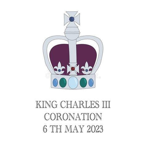 Crown for Poster or Greeting Card, Coronation of Prince Charles of Wales Becomes King of England ...