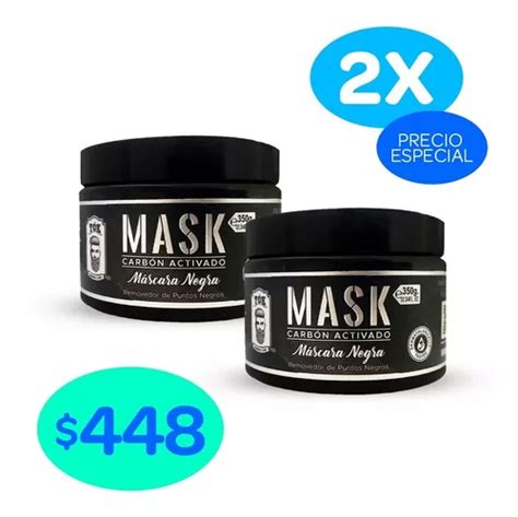 Mascarilla Negra Carbon Activado Sin Puntos Negros Tok 2pack