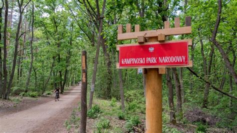 Kampinoski Park Narodowy mapa atrakcje i szlaki Opis tras Hasające