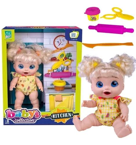 Boneca Que Come Massinha - Boneca Bebe Comidinha Alive Massinha Come Faz Coco Oferta | Frete grátis